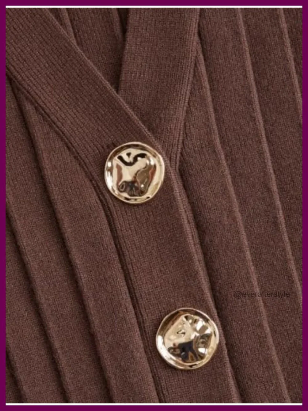 Sleeveless Ribbed Knit Sweater Vest with Gold Buttons